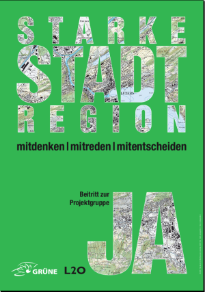 Plakat Gr&uuml;ne f&uuml;r Starke Stadtregion
